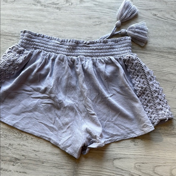 Ocean Drive High Waist Gray Shorts Relaxed Fit - Picture 3 of 3